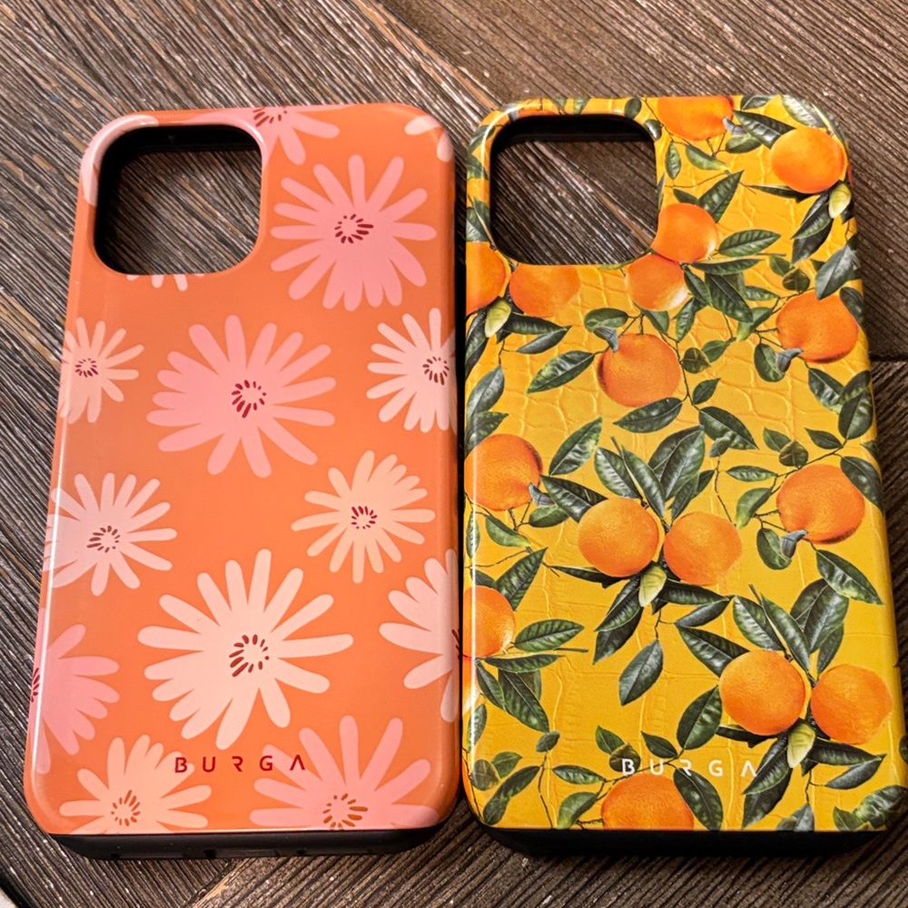 BURGA Orange and Yellow Floral Citrus Phone Case Set iPhone 12